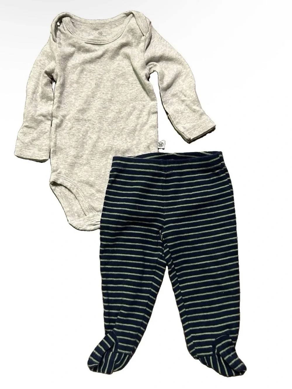 Baby Boy Clothing Bodysuits Pants Solid Striped Long Sleeve Size 0-3 Months